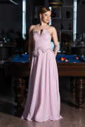 Robe de Soirée Longue Mousseline Poudre ABU6188