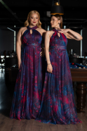 Robe Grande Taille Longue Vert Pétrole ABU1447