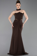Robe De Soirée Longue Brun ABU5476