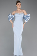 Robe de Soirée Longue Bleu clair ABU6204