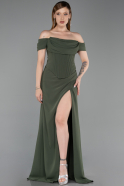 Robe de Soirée Longue Kaki ABU6216