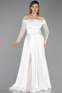 Robe de Soirée Longue Blanc ABU6219
