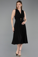 Robe de Cérémonie Midi Noir ABK2636