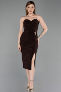 Robe de Cérémonie Midi Brun ABK2637