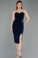 Robe de Cérémonie Midi Bleu Marine ABK2637