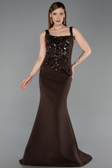 Robe de Soirée Longue Brun ABU6225