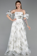 Robe de Soirée Longue Kaki ABU6228