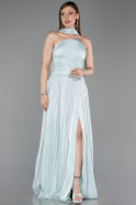Robe de Soirée Longue Mousseline Menthe ABU6233