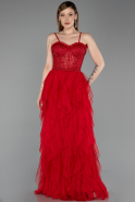 Robe de Soirée Longue Rouge ABU6245