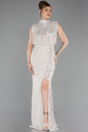 Robe De Soirée Squameuse Longue Vison ABU2752