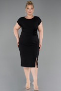 Robe De Invitation Grande Taille Midi Noir ABK2649
