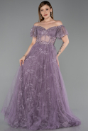 Robe de Soirée Longue Lavande ABU6244