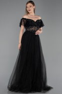 Robe de Soirée Longue Noir ABU6244