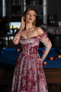 Robe de Soirée Longue Rouge ABU6226