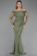 Robe de Soirée Longue Kaki ABU6273