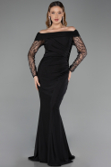 Robe de Soirée Longue Noir ABU6273
