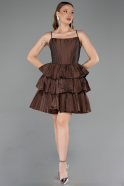 Robe de Cérémonie Courte Brun ABK2656