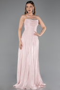 Robe de Soirée Longue Mousseline Poudre ABU6277