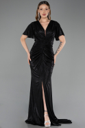 Robe De Soirée Grande Taille Longue Noir ABU6281