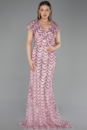 Robe De Soirée Grande Taille Longue Squameuse Poudre ABU6282