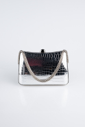 Sac de Soirée Luxe Peau de Serpent Argent MN651