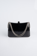 Sac de Soirée Luxe Peau de Serpent Noir MN651