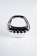 Sac de Soirée Luxe Métal Argent MN903