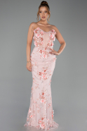 Robe de Soirée Longue Poudre ABU6299