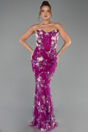 Robe de Soirée Longue Violet ABU6299