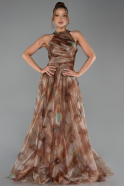 Robe de Soirée Longue Kaki ABU6294