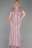 Robe De Soirée Grande Taille Longue Squameuse Poudre ABU6282