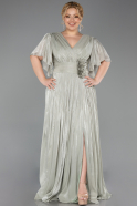 Robe Grande Taille Longue Mousseline Menthe ABU6310