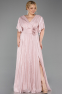 Robe Grande Taille Longue Mousseline Poudre ABU6310