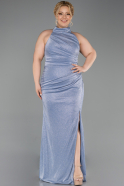 Robe De Soirée Grande Taille Longue Indigo ABU6311