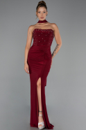 Robe de Soirée Longue Rouge Bordeaux ABU5564