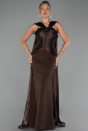 Robe de Soirée Longue Brun ABU6326