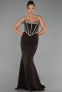 Robe de Soirée Longue Brun ABU6327