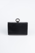 Sac De Soirée Argenté Noir SH830