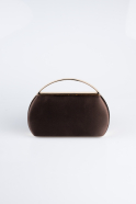 Sac De Soirée Luxe Satin Brun V351