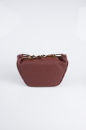 Sac de Soirée Luxe Cuir Rouge Bordeaux KC476
