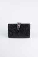 Sac de Soirée Luxe A motifs Noir KC713