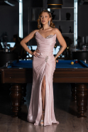 Robe de Soirée Longue Mousseline Poudre ABU6336