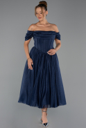 Robe de Cérémonie Midi Bleu Marine ABK2665