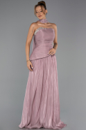 Robe de Soirée Longue Mousseline Poudre ABU6335
