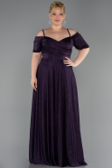 Robe de Soirée Grande Taille Longue Violet ABU6333