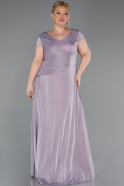 Robe De Soirée Grande Taille Longue Lavande ABU6363