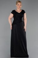 Robe De Soirée Grande Taille Longue Noir ABU6363