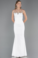 Robe de Soirée Longue Blanc ABU6366