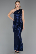 Robe de Soirée Longue Bleu Marine ABU6368