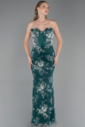 Robe de Soirée Longue Émeraude ABU6299